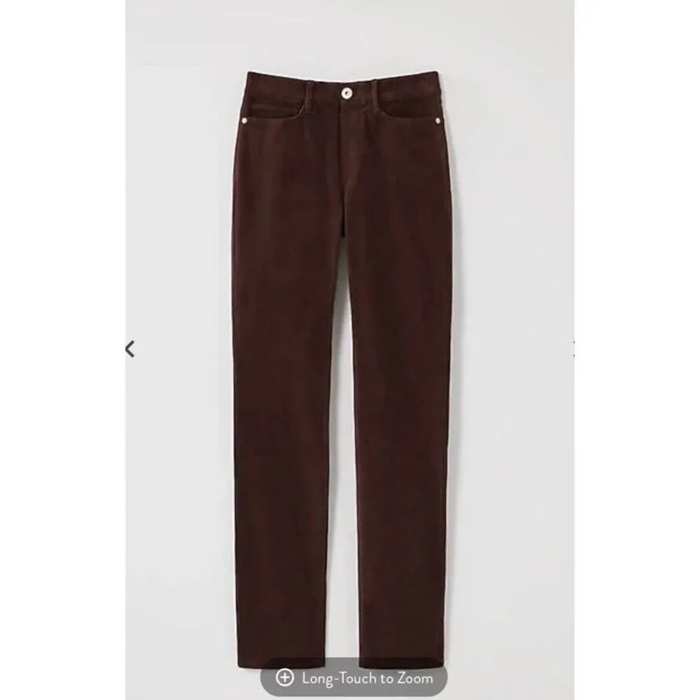 J. Jill Pants Med Petite Dark Redwood Corduroy Authentic Fit Pull On Jeans NWT - Picture 7 of 9